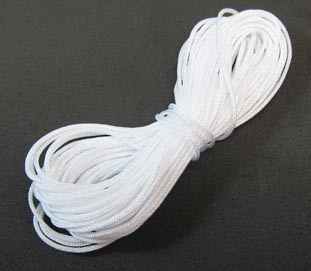 Polyesterkordel 1mm Pack à 5m weiss